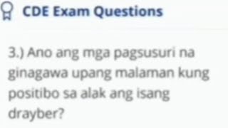 Ano ang mga pagsusuri na ginawa upang malaman kung positibo sa alak ang isang drayber [upl. by Anovad]