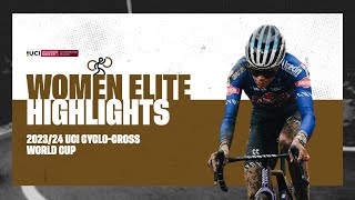 Dendermonde  Women Elite Highlights  202324 UCI Cyclocross World Cup [upl. by Nnyloj784]