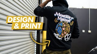 Exactly How I Made This Design and Printed This Hoodie  Step By Step [upl. by Melody]