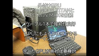 eGPU Akitio Node Titanをレビュー 外付けGPUで GPD WIN MAXのパフォーマンスが向上 [upl. by Cita]