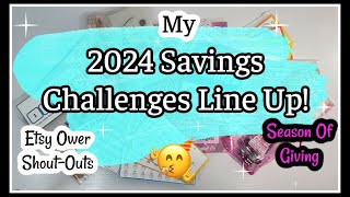 My 2024 Savings Challenge Line Up 🤑  Season Of Giving  Multiple Savings Challenges For All Budgets [upl. by Guillemette]