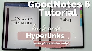 Create CLICKABLE TABS in GoodNotes  GOODNOTES 6 UPDATE  Add hyperlinks to your digital Notebook [upl. by Gerrald]