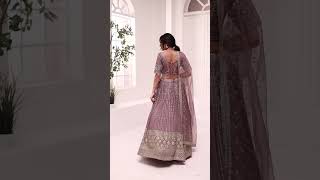 Pale Mauve Pink Sequins Embroidered Georgette Sangeet Lehenga NH2370 [upl. by Annyrb]