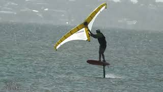 Wellington Point Qld last of the flat water for now Wingfoiling and Windfoiling [upl. by Aztilem]