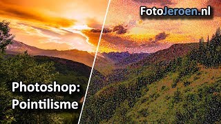 Pointillisme van een foto maken Photoshop [upl. by Krever]