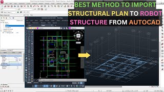 ROBOT STRUCTURAL ANALYSIS TUTORIAL IMPORT BUILDING PLANS FROM AUTOCAD [upl. by Eyram]