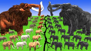 Prehistoric Mammals vs Shadow Itself Elephant Size Comparison Mammoth Mastodon Vs Elephant Mammoth [upl. by Lam870]