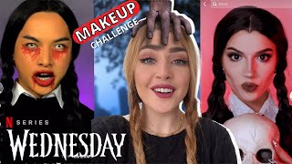 MERCOLEDÌ ADDAMS MAKE UP challenge di TikTok Trucchi e filtri inspired by Netflix Wednesday [upl. by Edie]