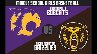 Middle School Girls Basketball  Thermopolis Bobcats vs Rocky Mountain Grizzlies [upl. by Berna]