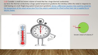 Problem 220 Consider a small but known volume of metal that has a large thermal conductivity [upl. by Hsetim]