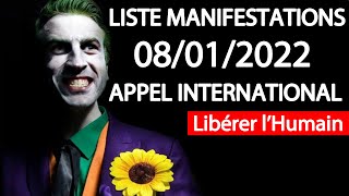 Liste Manif  Appel International  Samedi 8 Janvier 2022 [upl. by Kyl763]