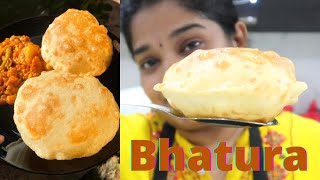 Easy Bhatura Recipe  Instant Bhatura Recipe in Tamil  Puffy Bhatura without Yeast [upl. by Wooldridge459]