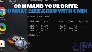 Formatting a Hard Drive via Command Prompt  Tutorial with Diskpart Commands [upl. by Manouch]