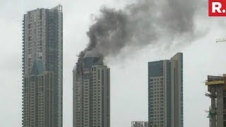 Massive Fire Breaks Out At Beaumonde Towers In Mumbais Worli [upl. by Chandler]