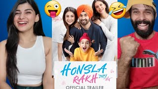 Honsla Rakh Official Trailer Diljit Dosanjh Sonam Bajwa Shehnaaz Gill Shinda Grewal  Reaction [upl. by Atteyram]