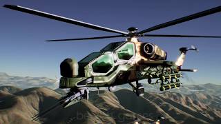 T129 Atak Helicopter Animasyon Unreal Engine [upl. by Pedaiah]