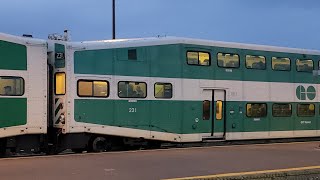 Mid Old Cab Car 231 GO 1075 Aldershot Express  317 With 628 Pulling Into amp Departing Bronte [upl. by Elke]