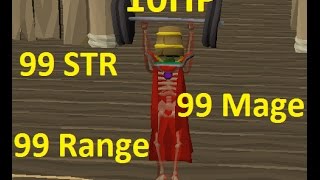 10HP 99 Str Mage and Range Oldschool Runescape [upl. by Dodd]