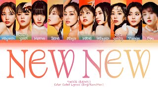 KARAOKE TWICE「NEW NEW」— 10 Members You as member Color Coded Lyrics HanRomEng [upl. by Nollid]