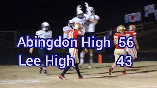 Abingdon High School Football vs Lee High School November 3 2023 [upl. by Alper]