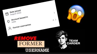 REMOVE FORMER USERNAME EASILY 😱 [upl. by Odarnoc794]