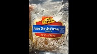 Deli Express Double CharBroil Deluxe Cheese Burger Review [upl. by Naoh]