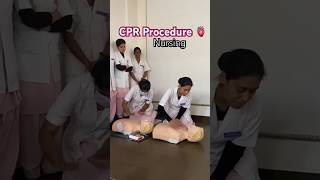 CPR PRCCEDURE BY BSC NURSING Students shorts bscnursing2025 kgmu mbbsmotivation motivation [upl. by Appilihp]