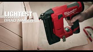 Milwaukee M12 FUEL 18 Gauge Compact Brad Nailer 254120 [upl. by Ruddie]