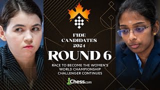 FIDE Womens Candidates 2024 Rd 6  Will Goryachkina Lagno amp Vaishali Play For Wins To Chase Tan [upl. by Llerraf]