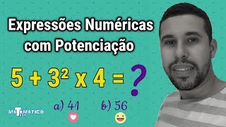 Expressões Numéricas com Potenciação [upl. by Auqeenwahs356]