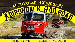 Motorcar Excursion on the Adirondack Railroad  Oct 12 2022  NARCOA  NEREX  Railcar  Speeder [upl. by Jarrad]