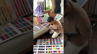 Lehenga Making Process  Rosy Purple Real Mirror work Designer Lehenga choli for Wedding lehenga [upl. by Latsyrhc834]