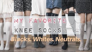 My Favorite Knee Socks  Black White amp Neutrals Collection [upl. by Senior]