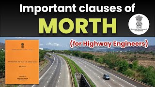 Important Clauses of MORTH  Detail information about MORTH morth highway [upl. by Aidile]