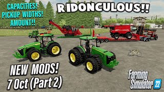 PART 2 of “RIDONCULOUS” NEW MODS ON FARMING SIMULATOR 22  PS5 Review 7th Oct 24 [upl. by Wharton]