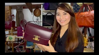 Celine Triomphe Bag What fits in a Medium  Quick Review  Luxury Handbag [upl. by Pavia]