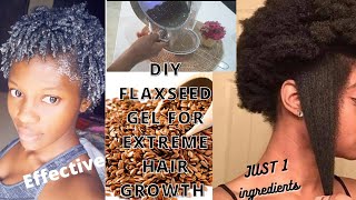 DIY FLAXSEED GEL FOR 4C HAIR GROWTH 7DAYS CHALLENGE before and after results [upl. by Bik]