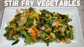 Air Fryer Stir Fry Vegetables  Frozen Stir Fry Vegetables  Air Fryer Recipes [upl. by Nahor]