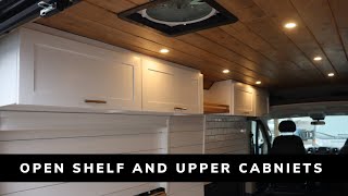 VAN BUILD  UPPER CABINETS and OPEN SHELF  HOW TO [upl. by Drof]