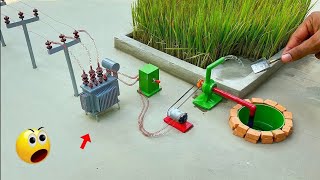 diy mini tractor water supply with 220volt transformer sanocreator sunfarma [upl. by Eceinwahs650]