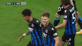 Andreas Skov Olsen Goal Club Brugge 22 Osasuna Uefa Conference League [upl. by Edahc9]