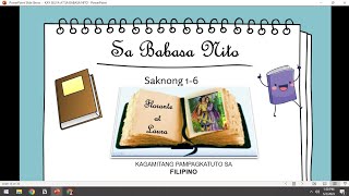 Sa Babasa Nito Saknong 1  6  Pagsusuri floranteatlaura filipino filipino [upl. by Anselmi505]