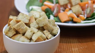 How to Make Croutons  Easy Homemade Croutons Recipe [upl. by Gilford]