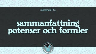 2 sammanfattning potenser och formler [upl. by Brucie]