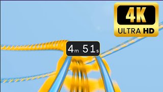 5Minute Roller Coaster Thrill  Timer Countdown  No Sound 4K Art TV Screensaver background [upl. by Notreve531]