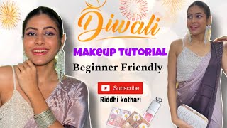 Make Diwali eye look under 2 minsDiwali party Makeup look Festive Saree lookriddhikothari diwali [upl. by Vitek]