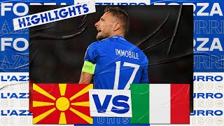 Highlights Macedonia del NordItalia 11  Qualificazioni EURO 2024 [upl. by Eleik]