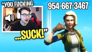 I Put My PHONE NUMBER In My Fortnite Name and GOT CALLS Fortnite Season 2 [upl. by Airetahs]