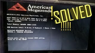 How to fix american megatrends errOr at boot American Megatrends Inc versão 108 [upl. by Suivatram]