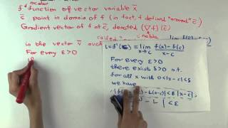 Gradient vector epsilondelta definition [upl. by Eward131]